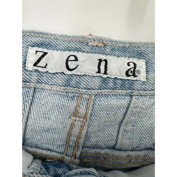 Vintage Y2K 90s Mom jeans High Waisted Zena Jean Ultra Light Wash Size 11/30 - Picture 5 of 15
